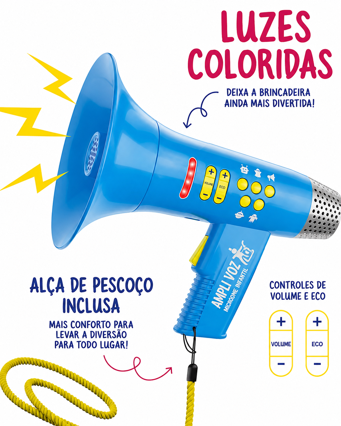 MagicVoice™ - Megafone de Vozes Divertidas