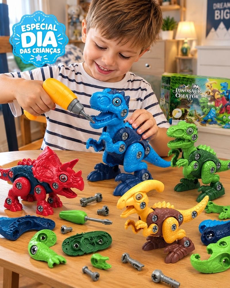 DinoBuilder™ - Kit Construtor de Dinossauros